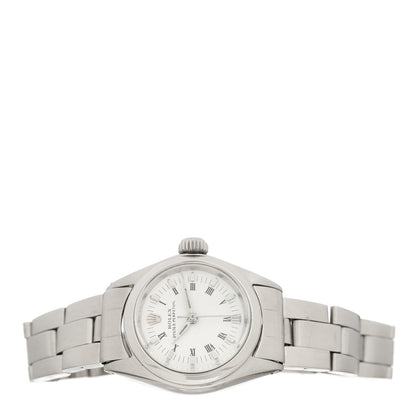 Rolex Stainless Steel 25mm Oyster Perpetual Watch White Roman 6618 2 of 4