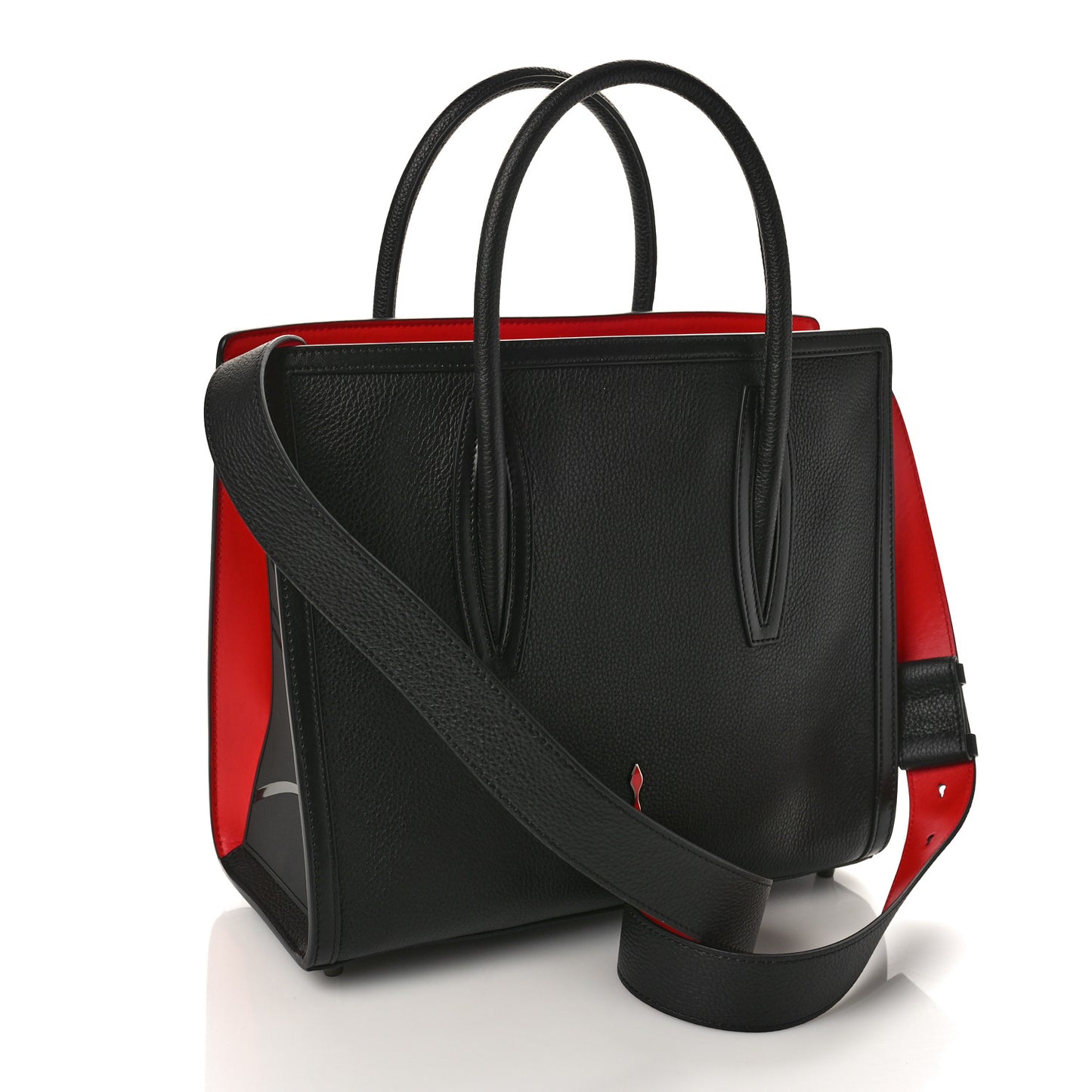 Calfskin Spikes Loubinthesky Medium Paloma Black