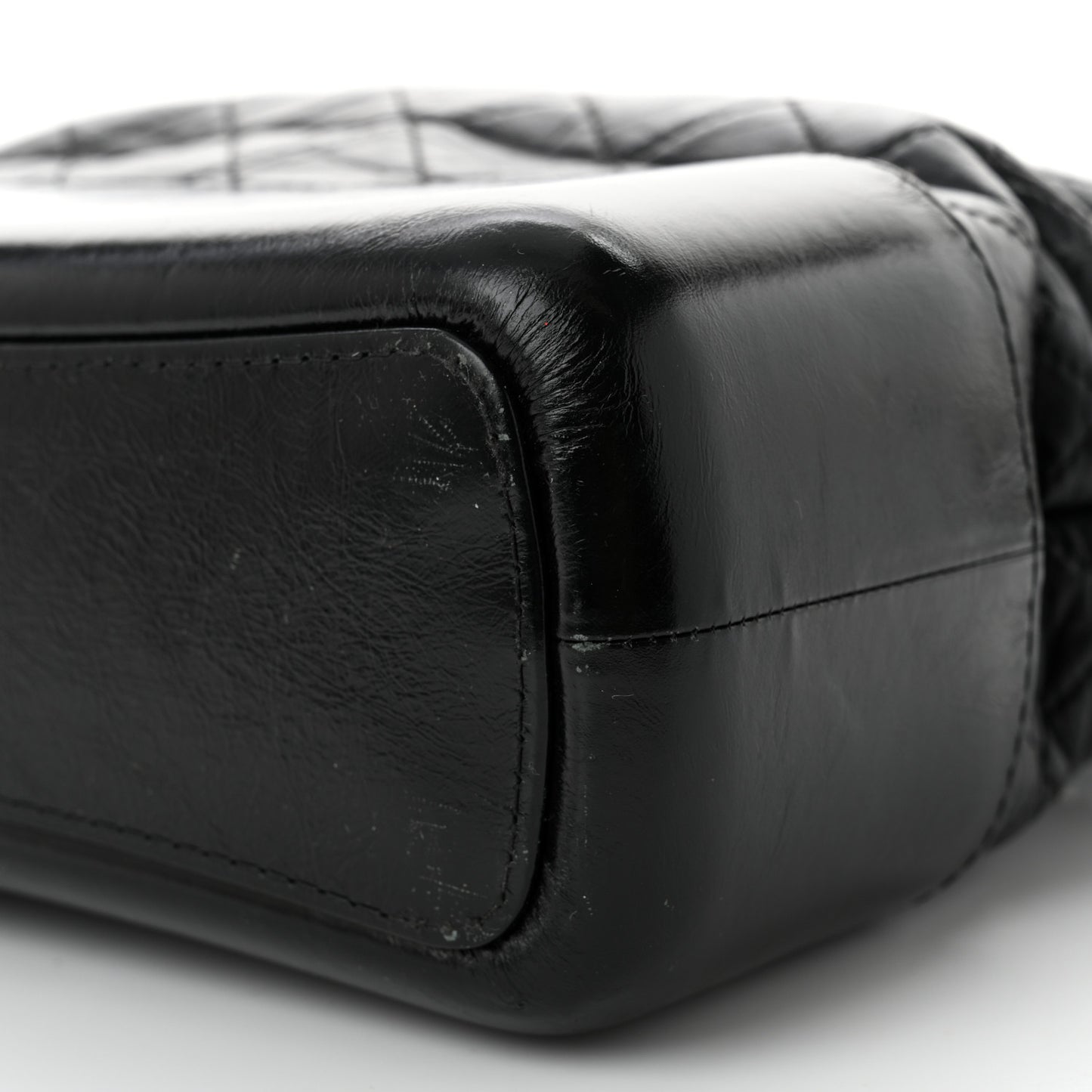 Aged Calfskin Quilted Medium Gabrielle Hobo Black