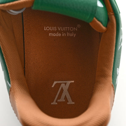 Louis Vuitton Calfskin Monogram Mens LV Trainer Sneakers 8 Green 7 of 10