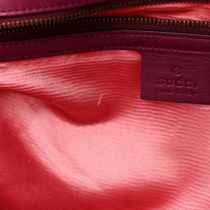 Gucci Velvet Matelasse Loved Embroidered Medium GG Marmont Shoulder Bag Fuchsia Violet Cyclamen 8 of 16