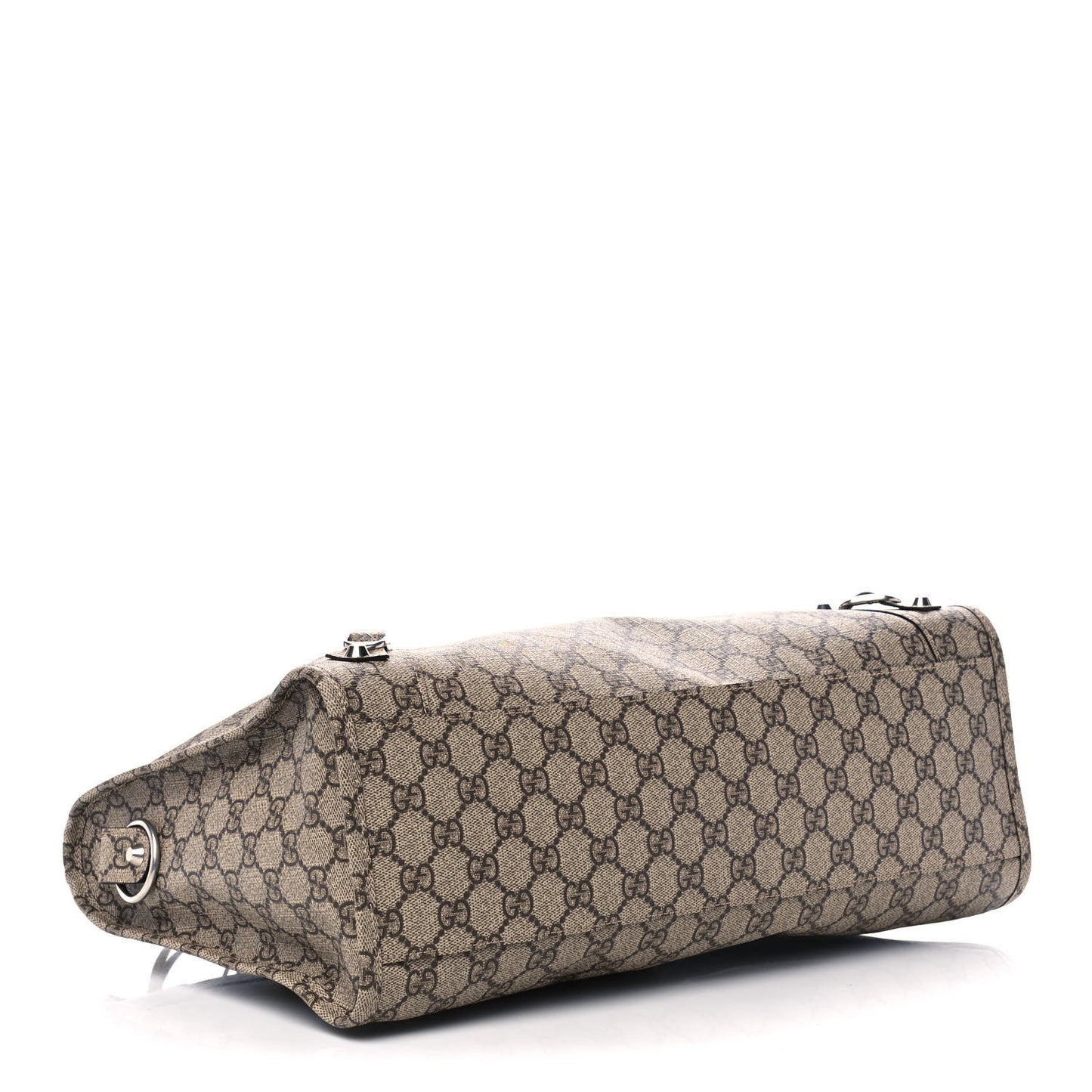 X GUCCI GG Supreme Monogram Neo Classic Silver Hardware City Beige Ebony