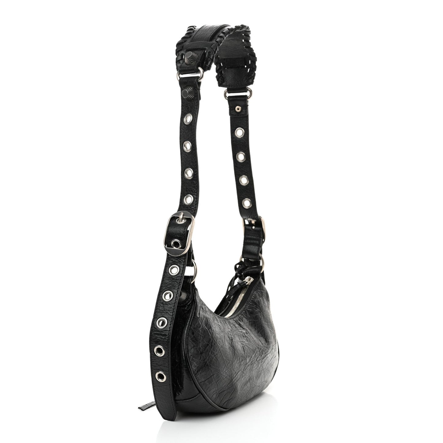Agneau Arena Lunar New Year Graffiti Logo Le Cagole Shoulder Bag XS Black