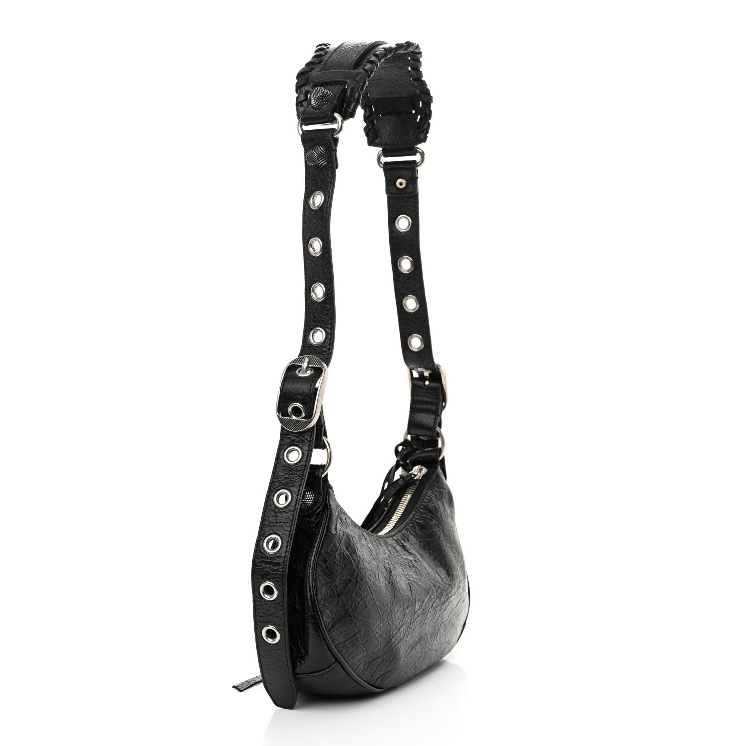 Balenciaga Agneau Arena Lunar New Year Graffiti Logo Le Cagole Shoulder Bag XS Black 4 of 10