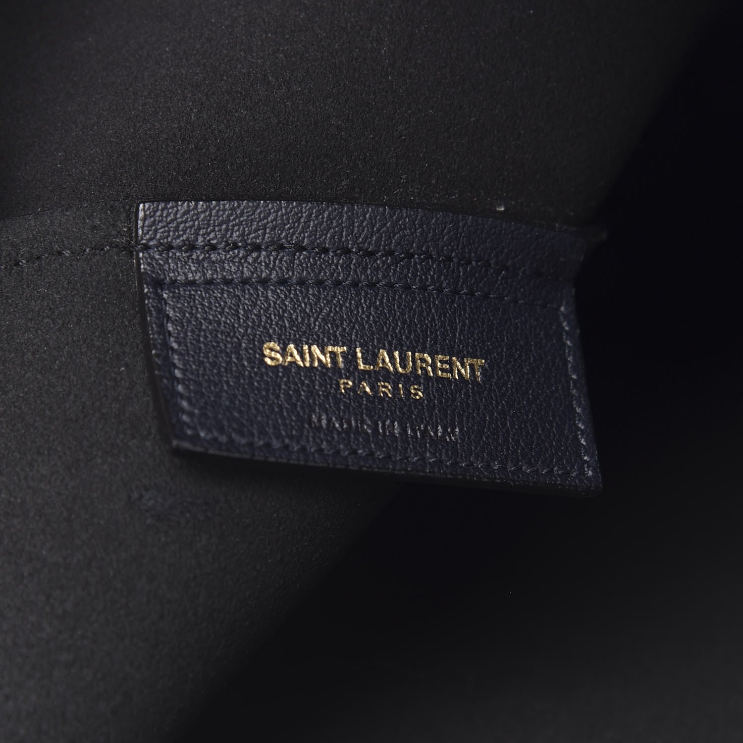 Saint Laurent Calfskin Large Shopping Tote Deep Marine 6 of 11
