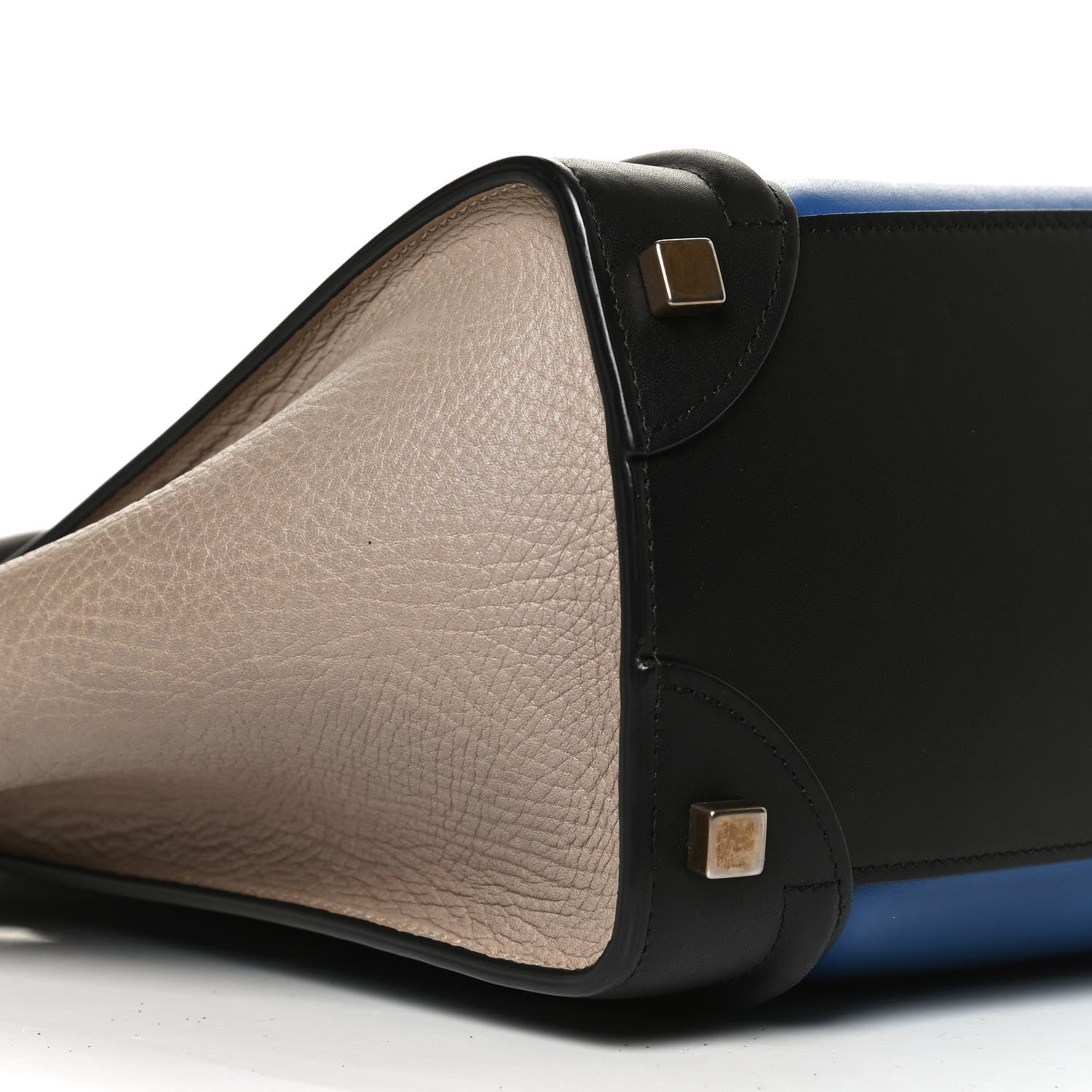 Celine Elephant Calfskin Micro Tri-Color Luggage Indigo 9 of 13