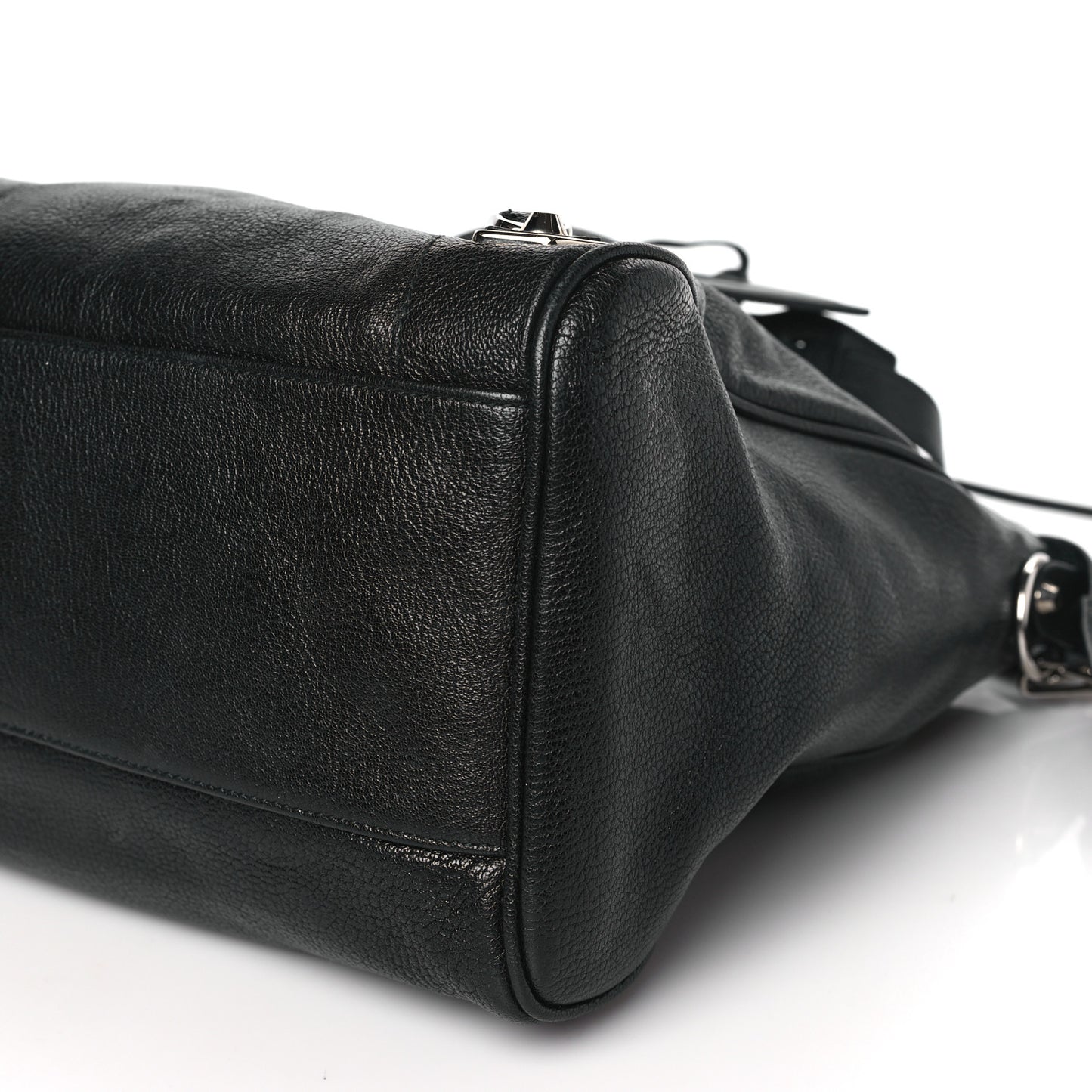 Chevre Silver Metallic Edge Hardware Velo Black