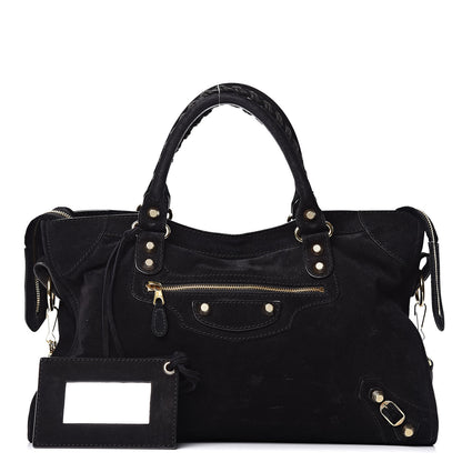 Balenciaga Baby Daim Suede Giant 12 Gold Hardware City Black 1 of 10