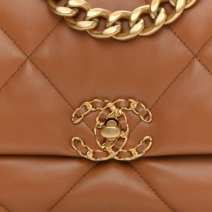 Chanel Lambskin Quilted Medium Chanel 19 Flap Brown 8 of 10