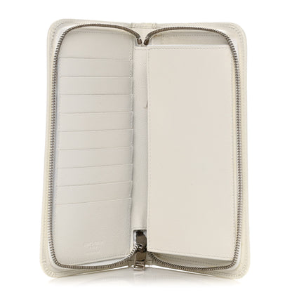 Saint Laurent Grain De Poudre Classic Zip Around Travel Wallet White 5 of 10