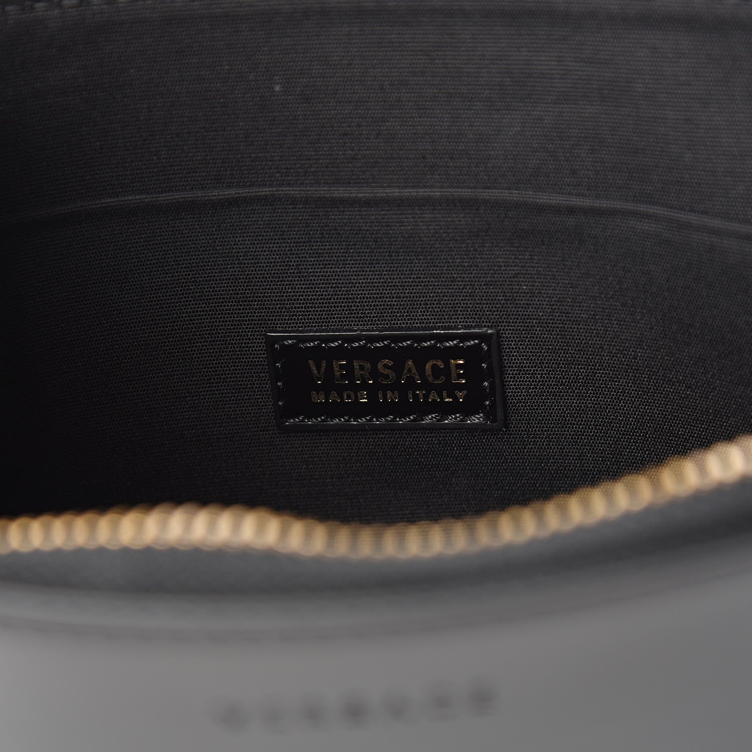 Versace Vitello Zip Pouch Black 6 of 7