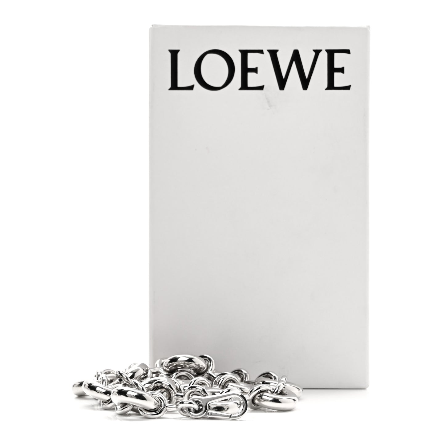 Brass Donut Chain Shoulder Strap Silver