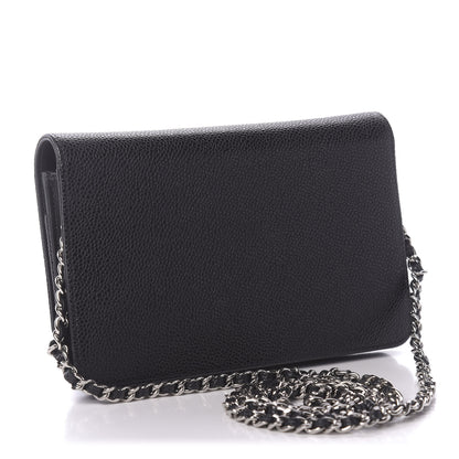 Chanel Caviar Timeless CC Wallet On Chain WOC Black 2 of 11