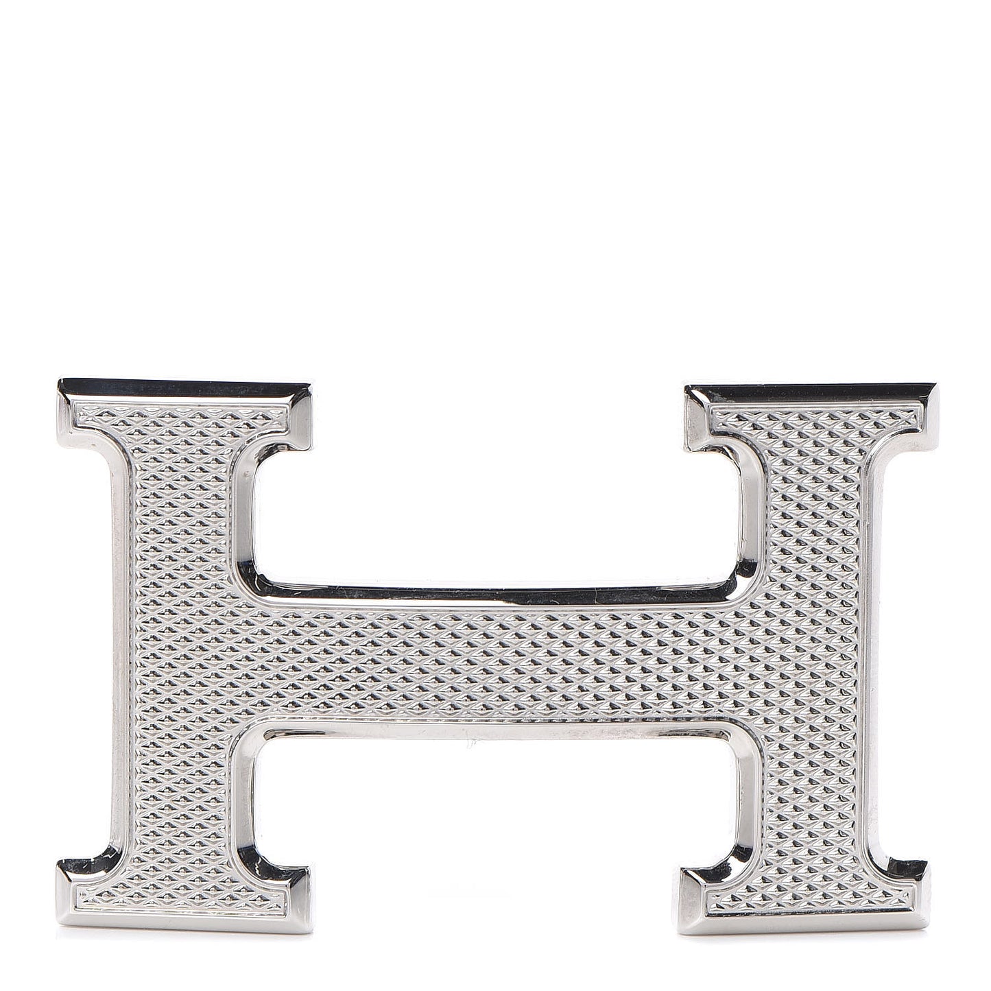 Palladium Guilloche 32mm H Belt Buckle