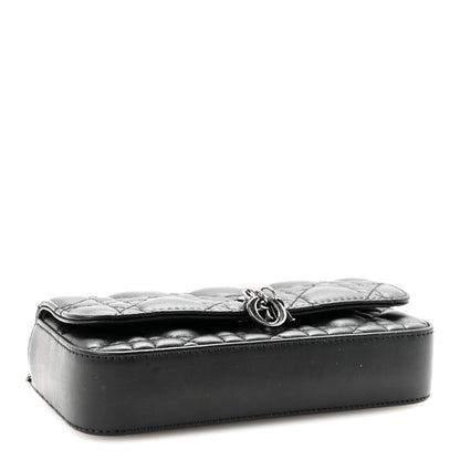 Christian Dior Lambskin Cannage Dior Talk Phone Pouch Black 4 of 10