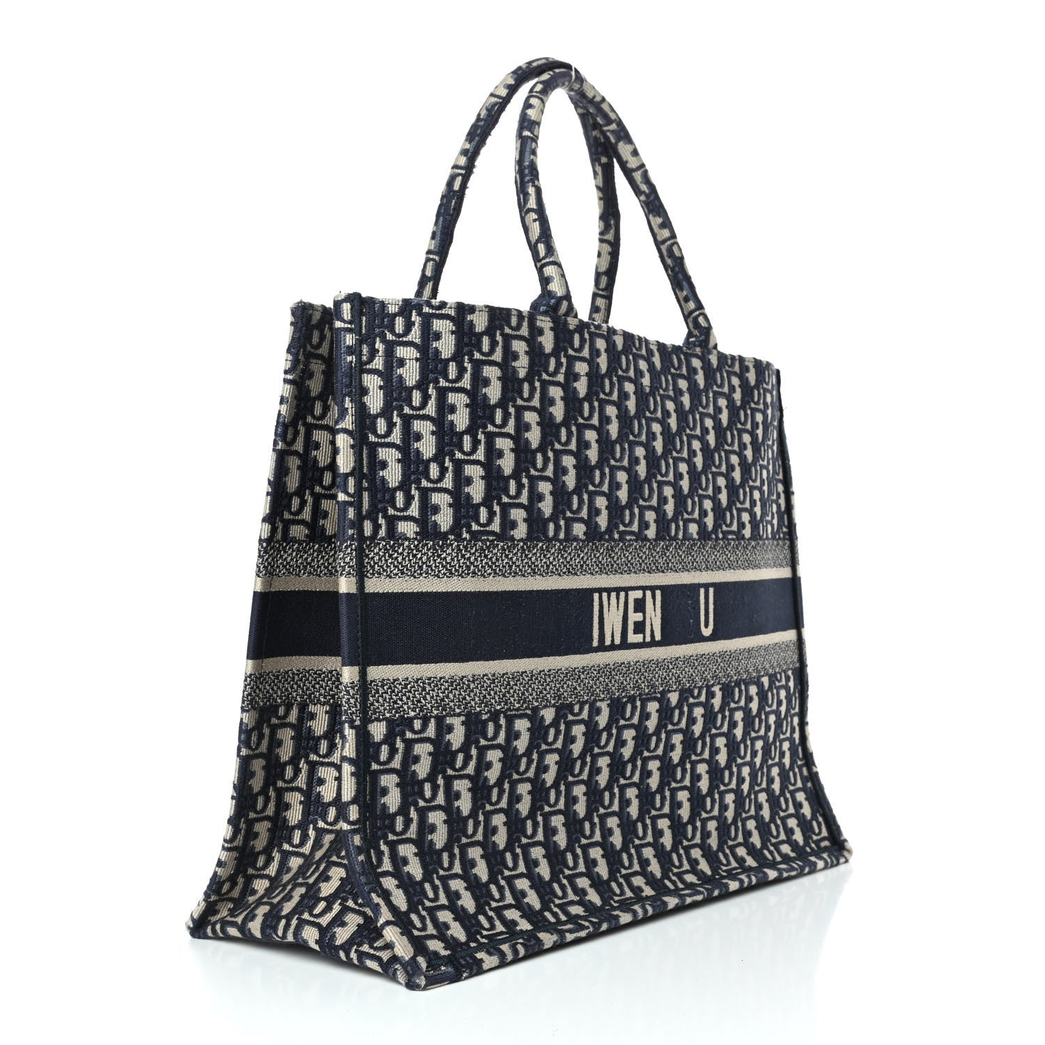 Christian Dior Oblique Large Book Tote Blue Multicolor 2 of 9