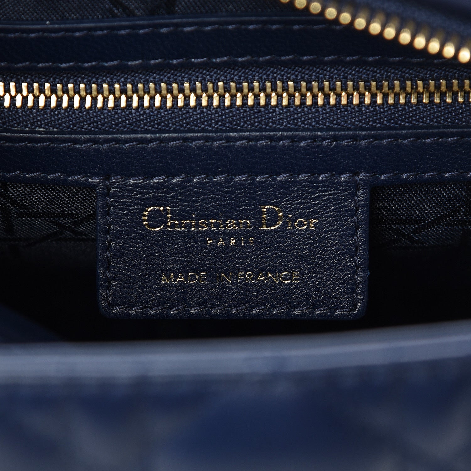 Christian Dior Lambskin Cannage Medium Lady Dior Indigo Blue 6 of 10