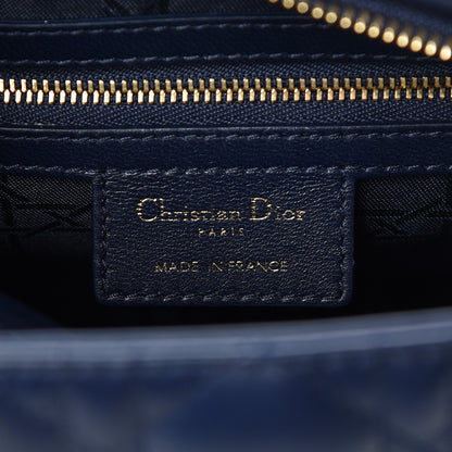 Christian Dior Lambskin Cannage Medium Lady Dior Indigo Blue 6 of 10
