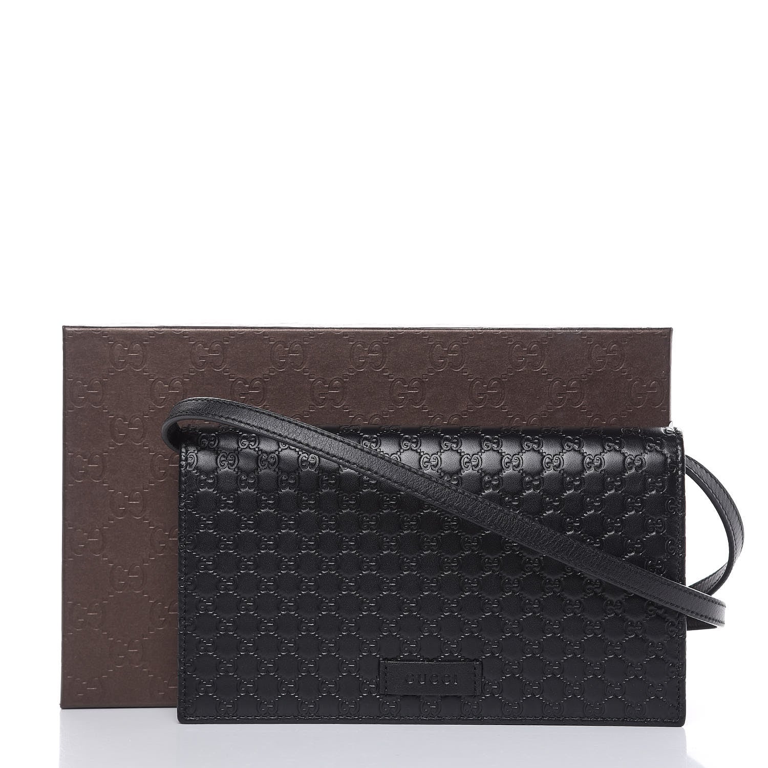 Gucci Microguccissima Crossbody Wallet Black 10 of 10