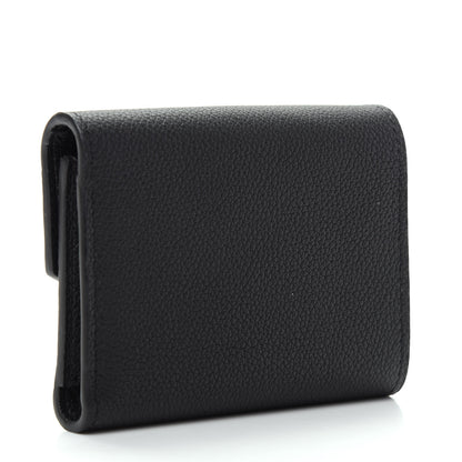 Louis Vuitton Soft Calfskin My Lockme Compact Wallet Black 3 of 8