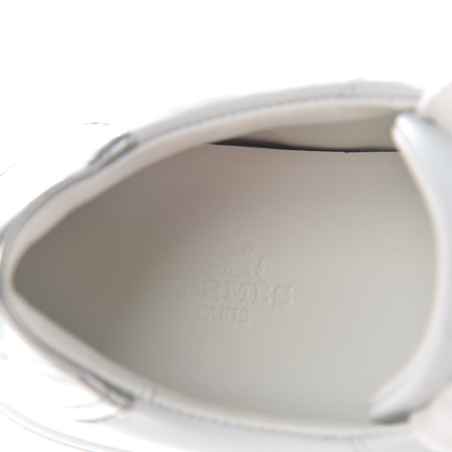 Hermes Nappa Womens Avantage Sneakers 38 White Argent 8 of 11