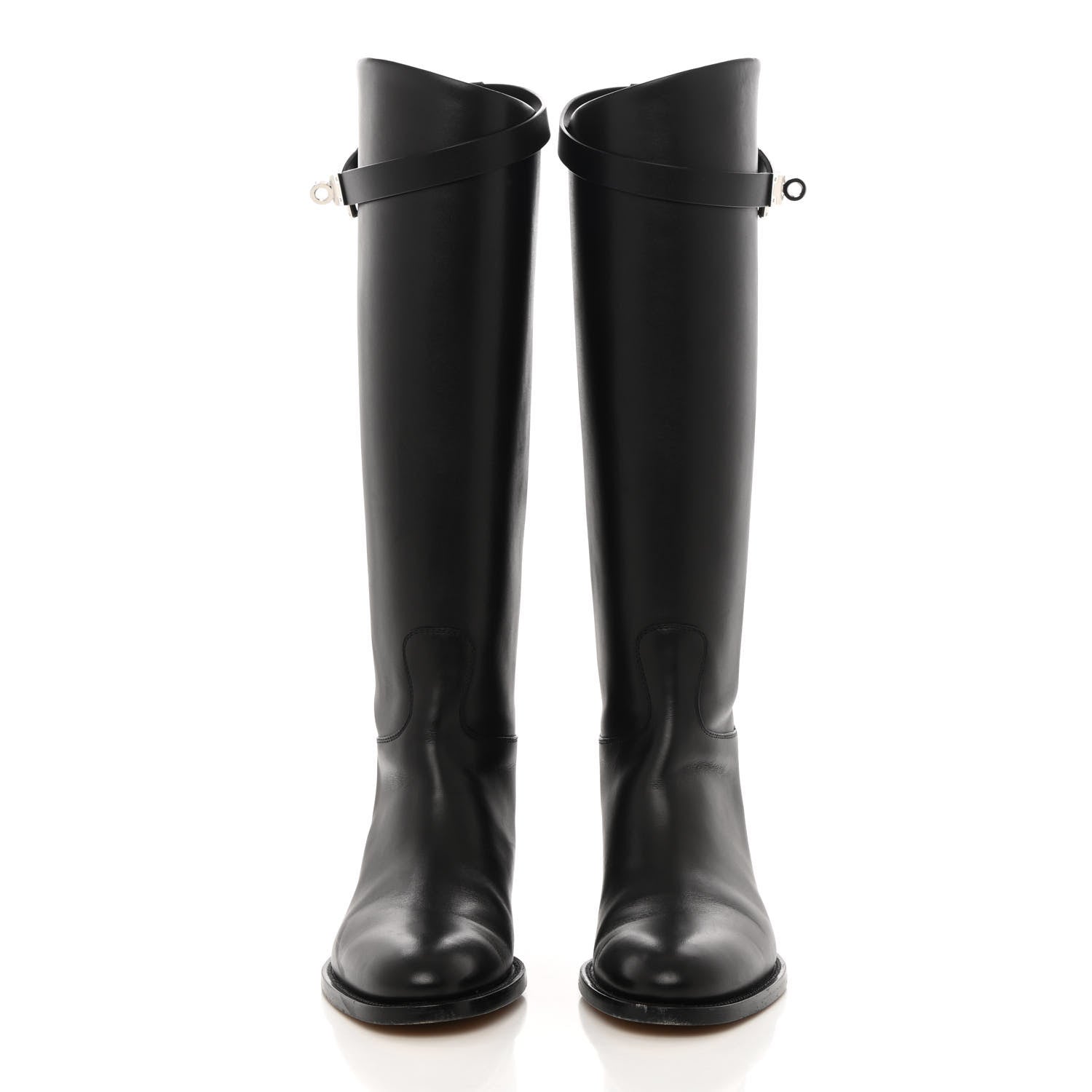 Hermes Box Kelly Jumping Boots 36 Black 2 of 14