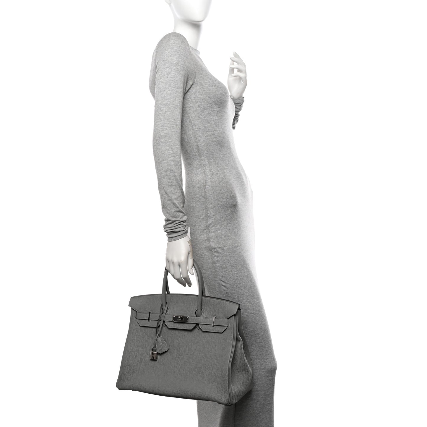 Togo Verso Birkin 35 Gris Mouette Bleu Agate