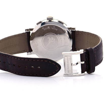 Burberry Stainless Steel Calfskin 40mm Heritage Chronograph Quartz Watch Black BU1383 5 of 8
