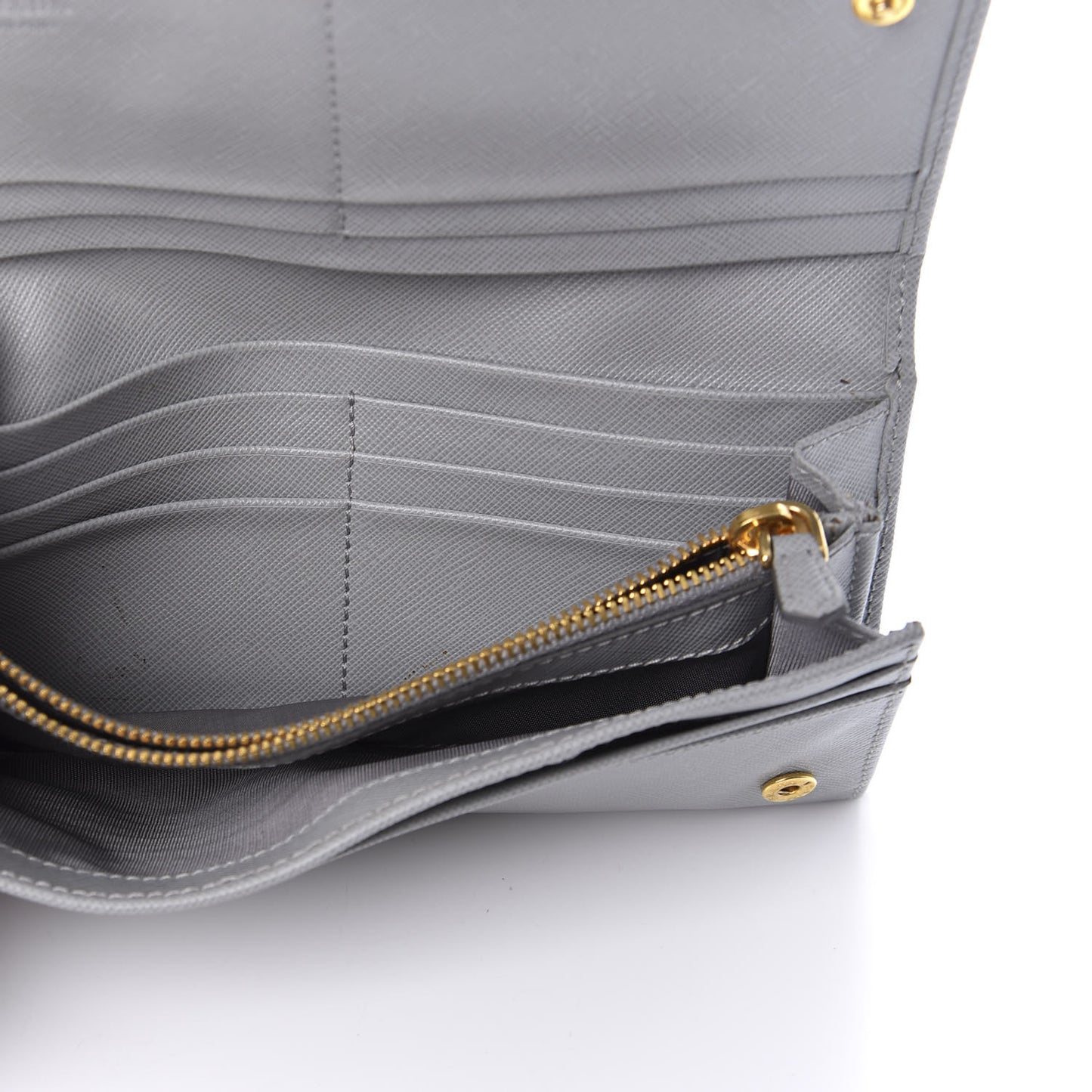 Saffiano Metal Continental Flap Wallet Granito