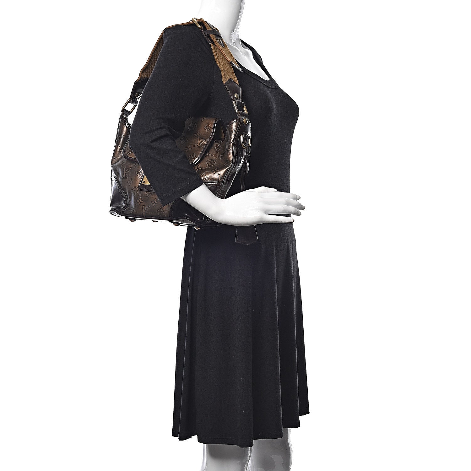 Louis Vuitton Monogram Embossed Sergent PM Bronze 2 of 13