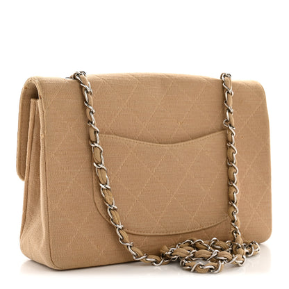 Chanel Jersey Quilted Medium Single Flap Beige 3 of 16