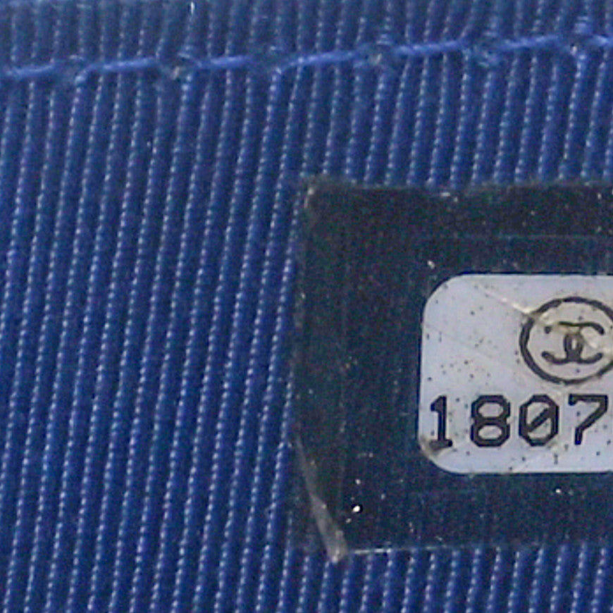 Chanel Lambskin Quilted Travel Wallet Royal Blue 8 of 11