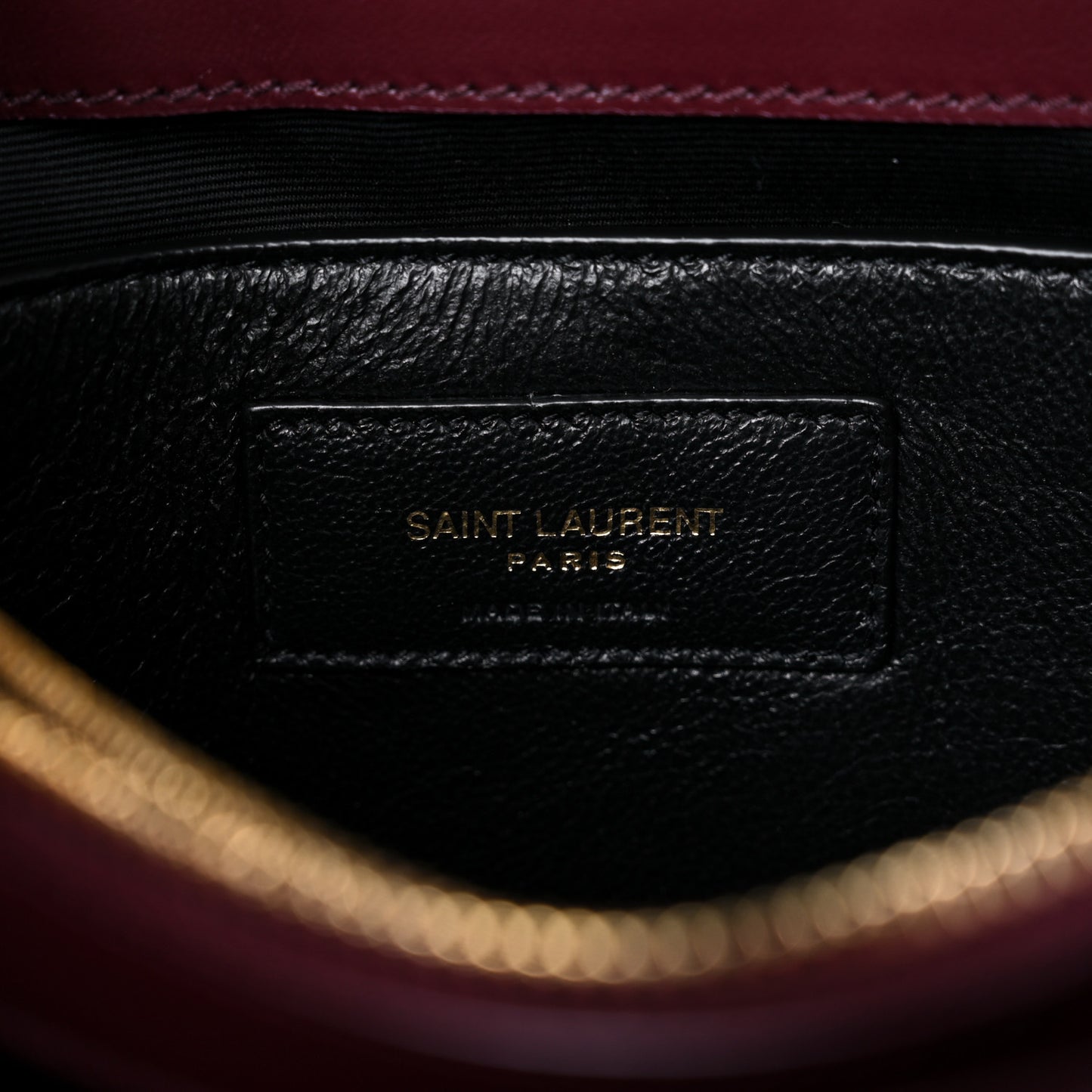 Calfskin Y Quilted Monogram Small Loulou Chain Satchel Dark Legion Red