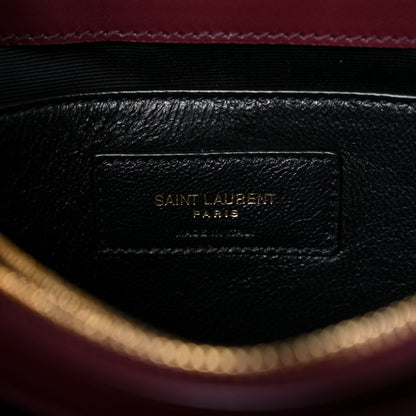 Saint Laurent Calfskin Y Quilted Monogram Small Loulou Chain Satchel Dark Legion Red 7 of 11