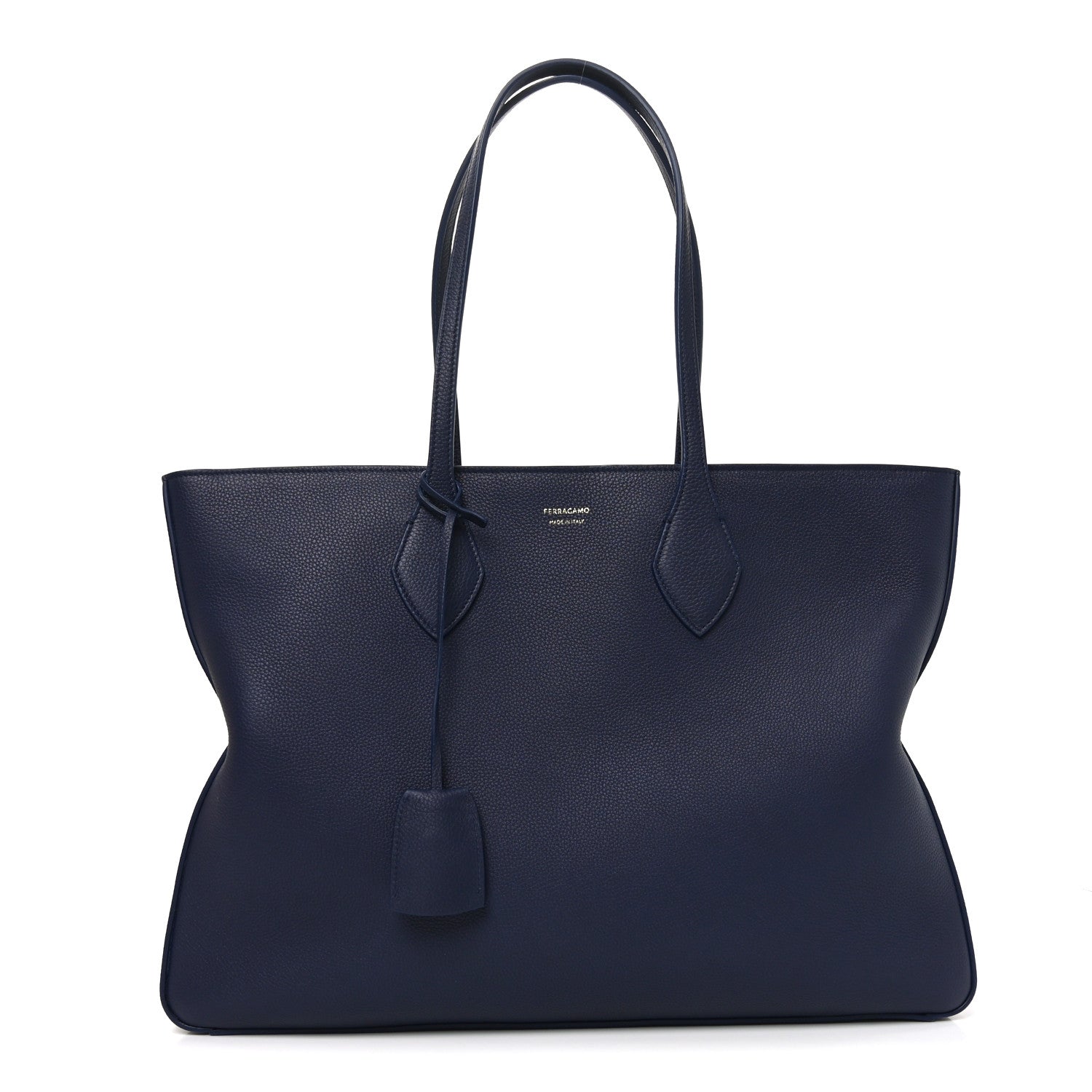 Salvatore Ferragamo Calfskin Medium Star Tote New Navy 1 of 10