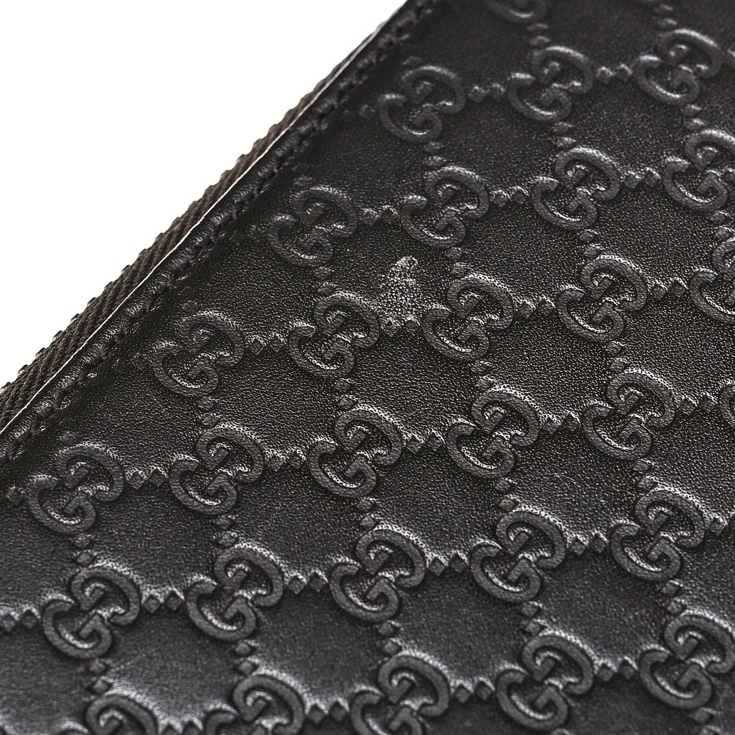 Microguccissima Large Zip Around Organizer Wallet Brown