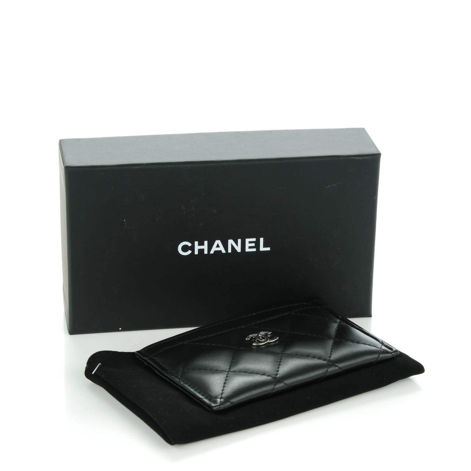 Chanel Lambskin Quilted Card Holder Black 4 of 8