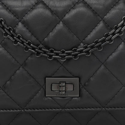 Chanel Aged Calfskin Quilted Reissue Wallet On Chain WOC So Black 9 of 12