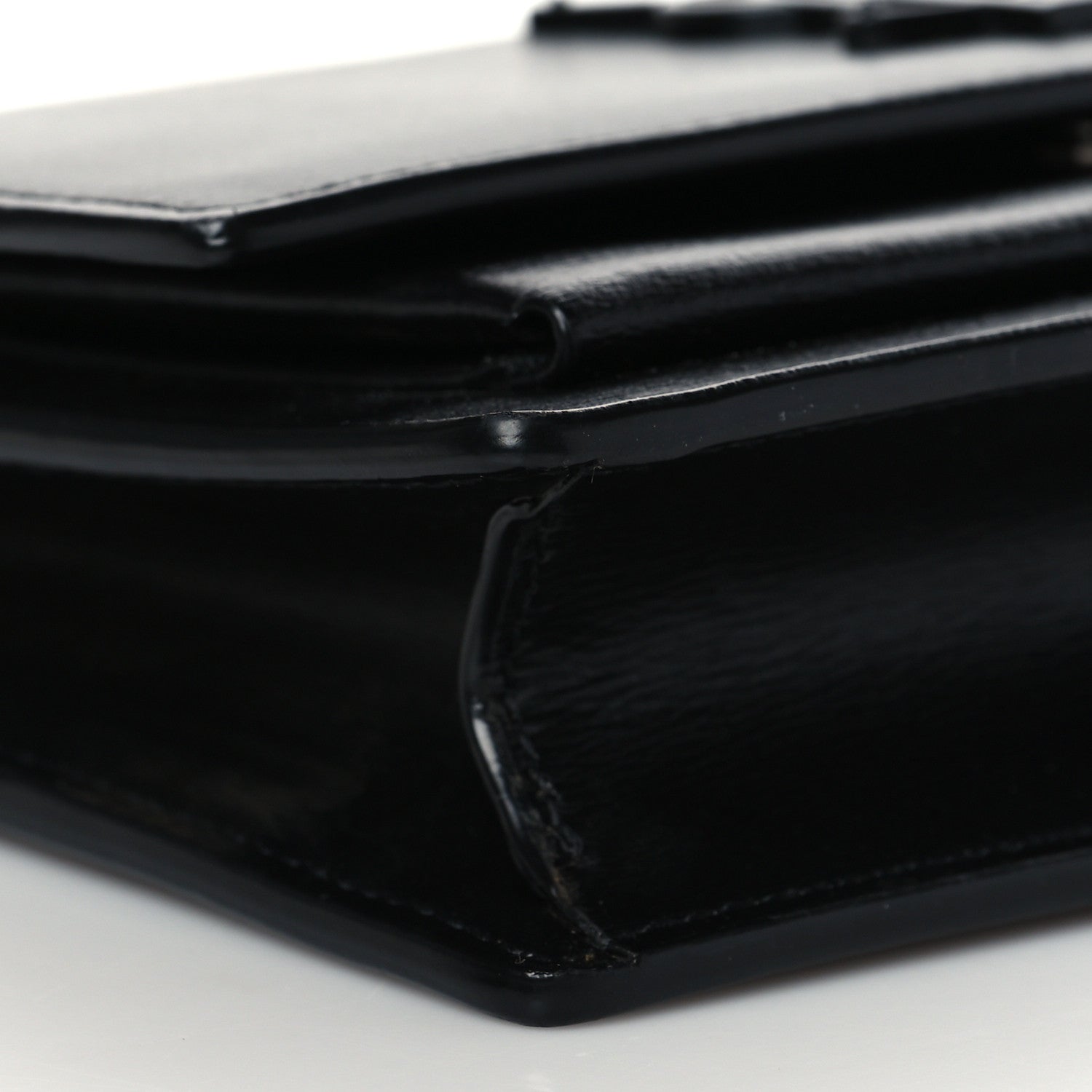 Saint Laurent Calfskin Monogram Sunset Chain Wallet Black 8 of 10