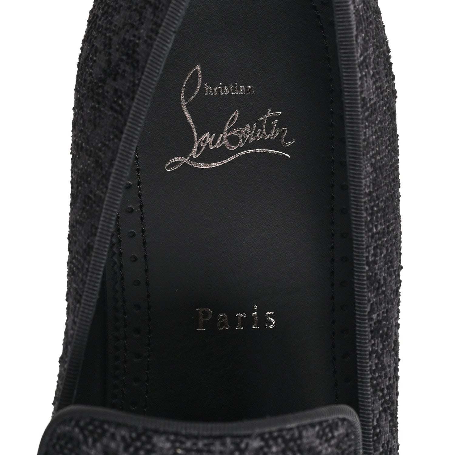 Christian Louboutin Tessuto Traviata Mens Dandelion Flat Loafers 43 Black 8 of 9