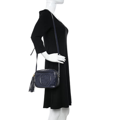 Gucci Vernice Naplack Small Soho Disco Bag Uniform Blue 2 of 11