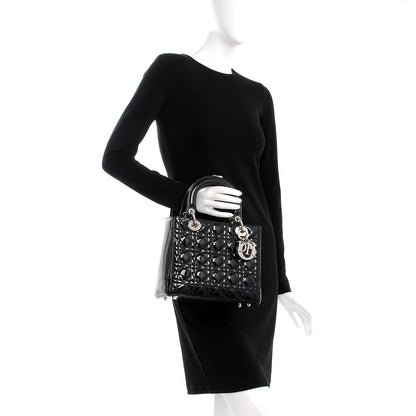 Christian Dior Patent Cannage Medium Lady Dior Black 2 of 14