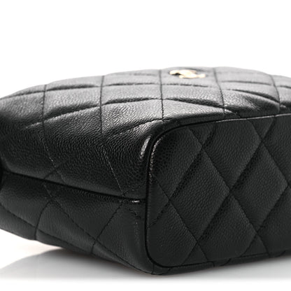 Chanel Caviar Quilted Hobo Clutch With Chain Black 8 of 9