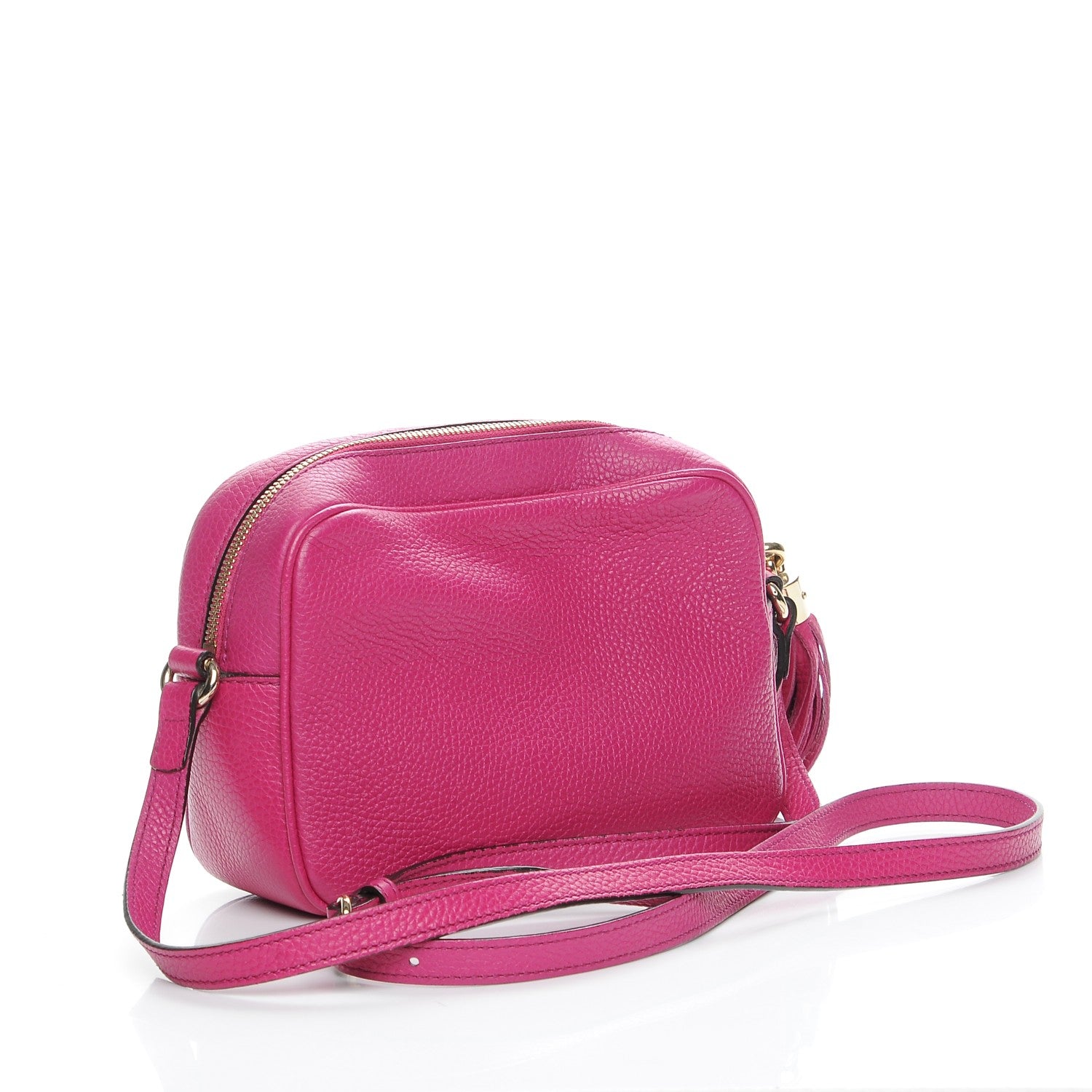Gucci Pebbled Calfskin Small Soho Disco Bag Bright Bougainvillea 3 of 8