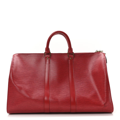 Louis Vuitton Epi Keepall 45 Castillan Red 1 of 17