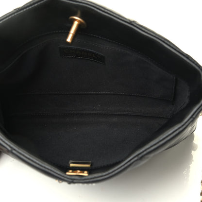 Chanel Lambskin Quilted Crush on Chains Hobo Black 6 of 10