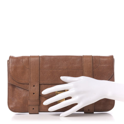 Proenza Schouler Lambskin PS1 Pochette Clutch Saddle 2 of 10