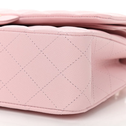 Chanel Caviar Quilted Medium Double Flap Light Pink 11 of 12