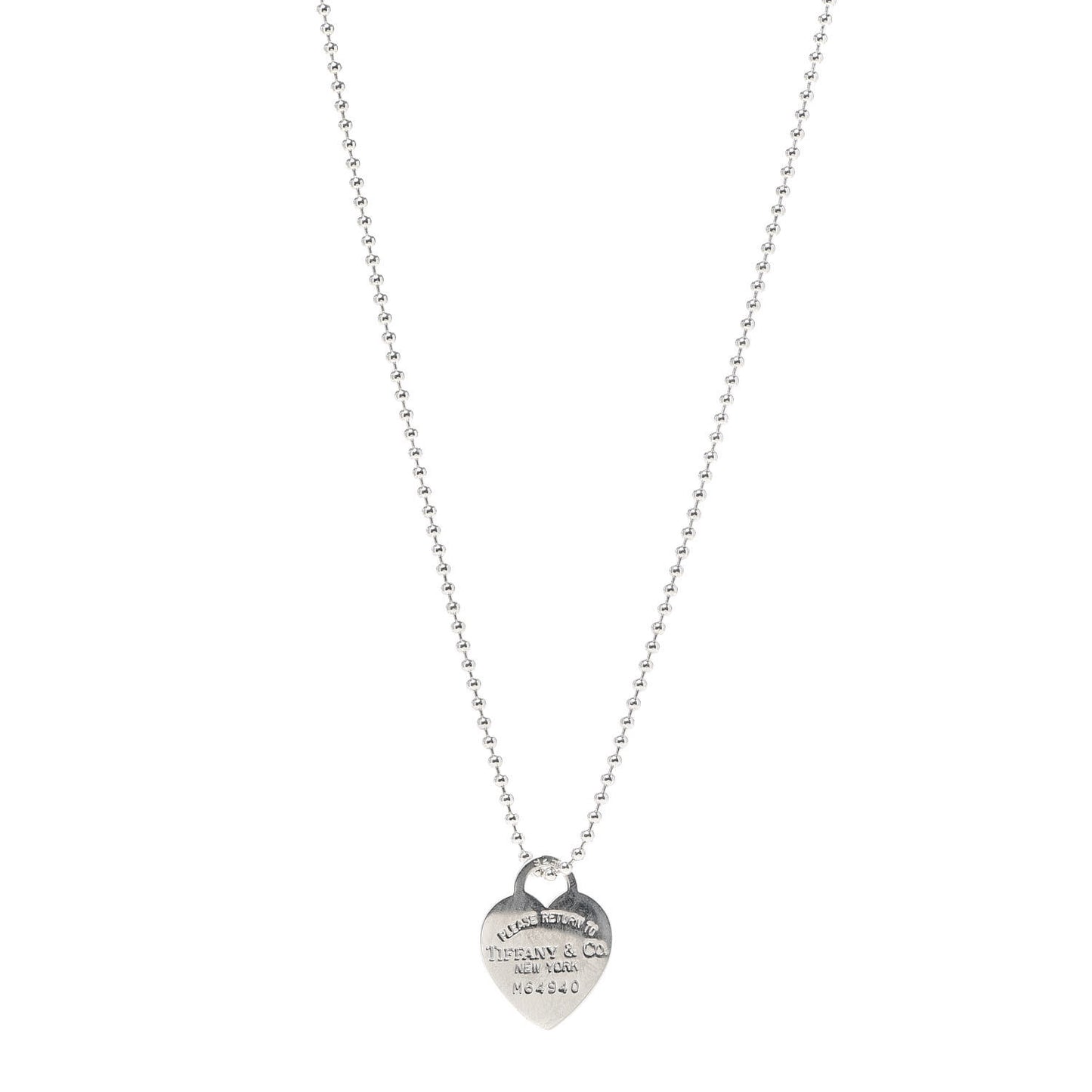 Sterling Silver Long Return to Tiffany Heart Pendant Necklace