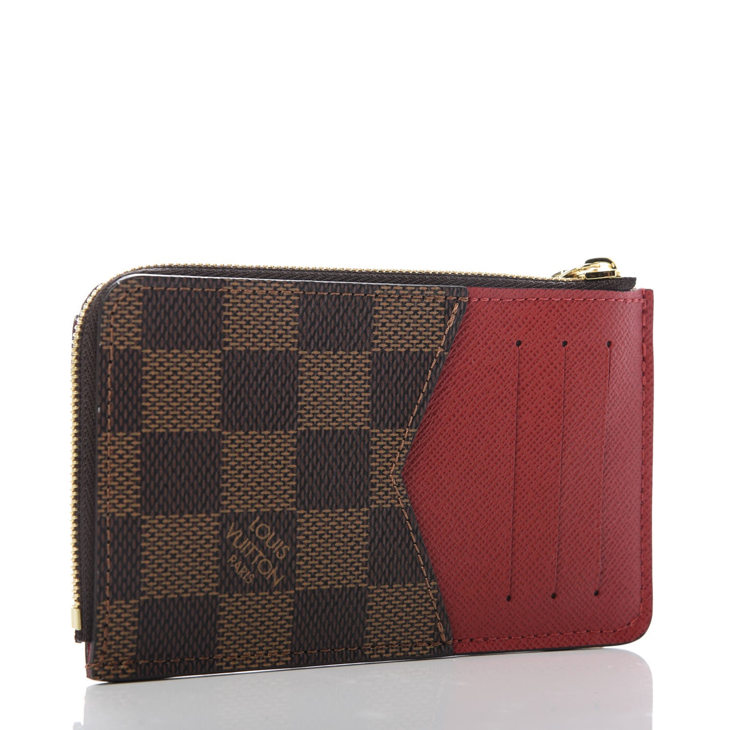 Louis Vuitton Damier Ebene Recto Verso Card Holder Red 3 of 8